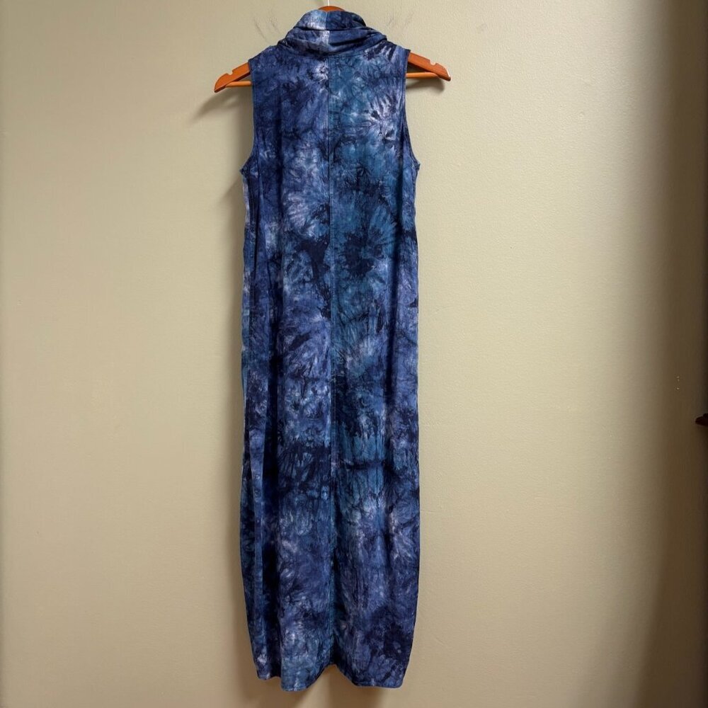 Womens Linen Midi Dress Size S Lagenlook Artsy Boho‎ Hippie Casual Summer Beach - Picture 4 of 10